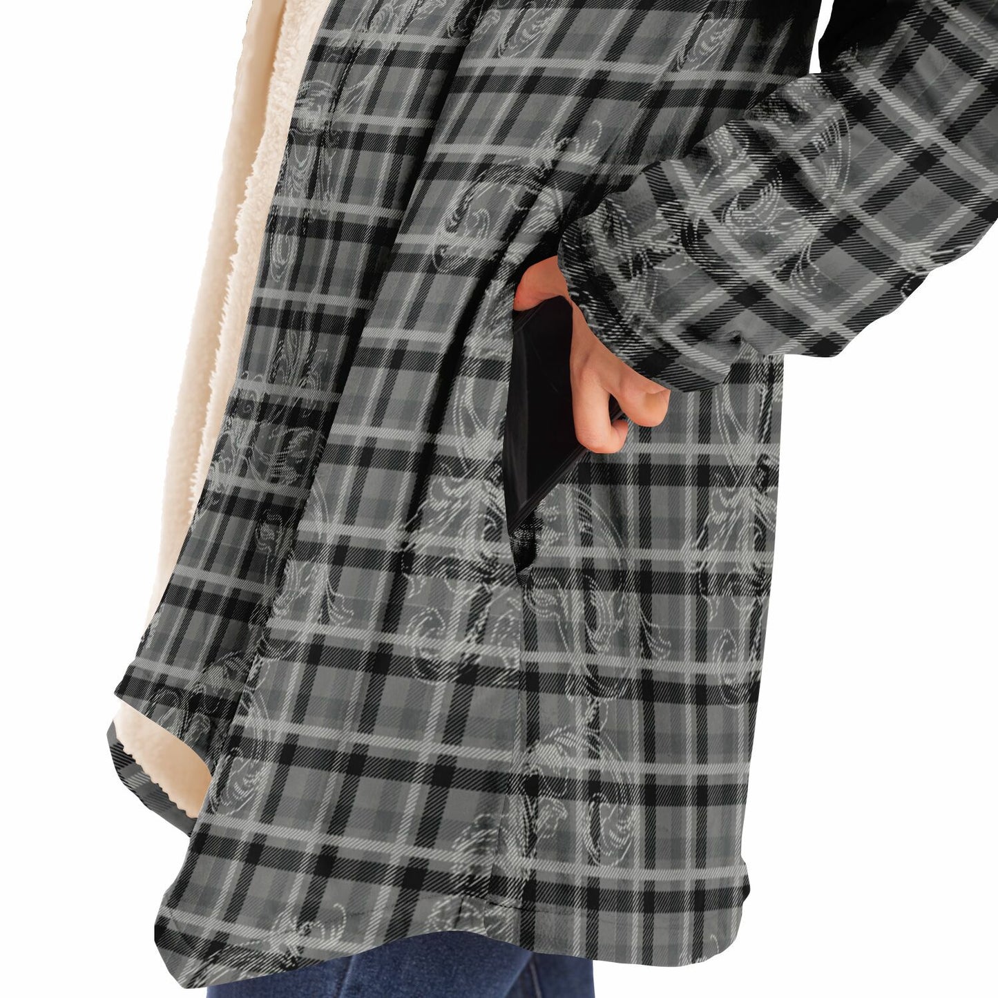 Microfleece Cloak - Floral Plaid