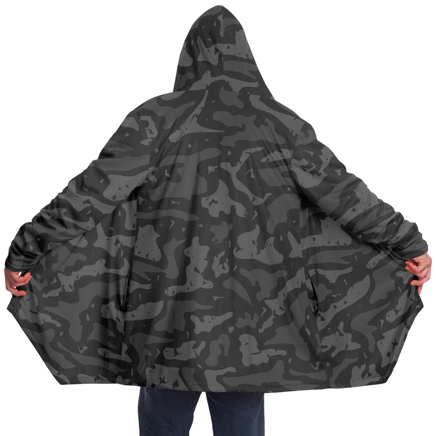Microfleece Cloak - Black Camo