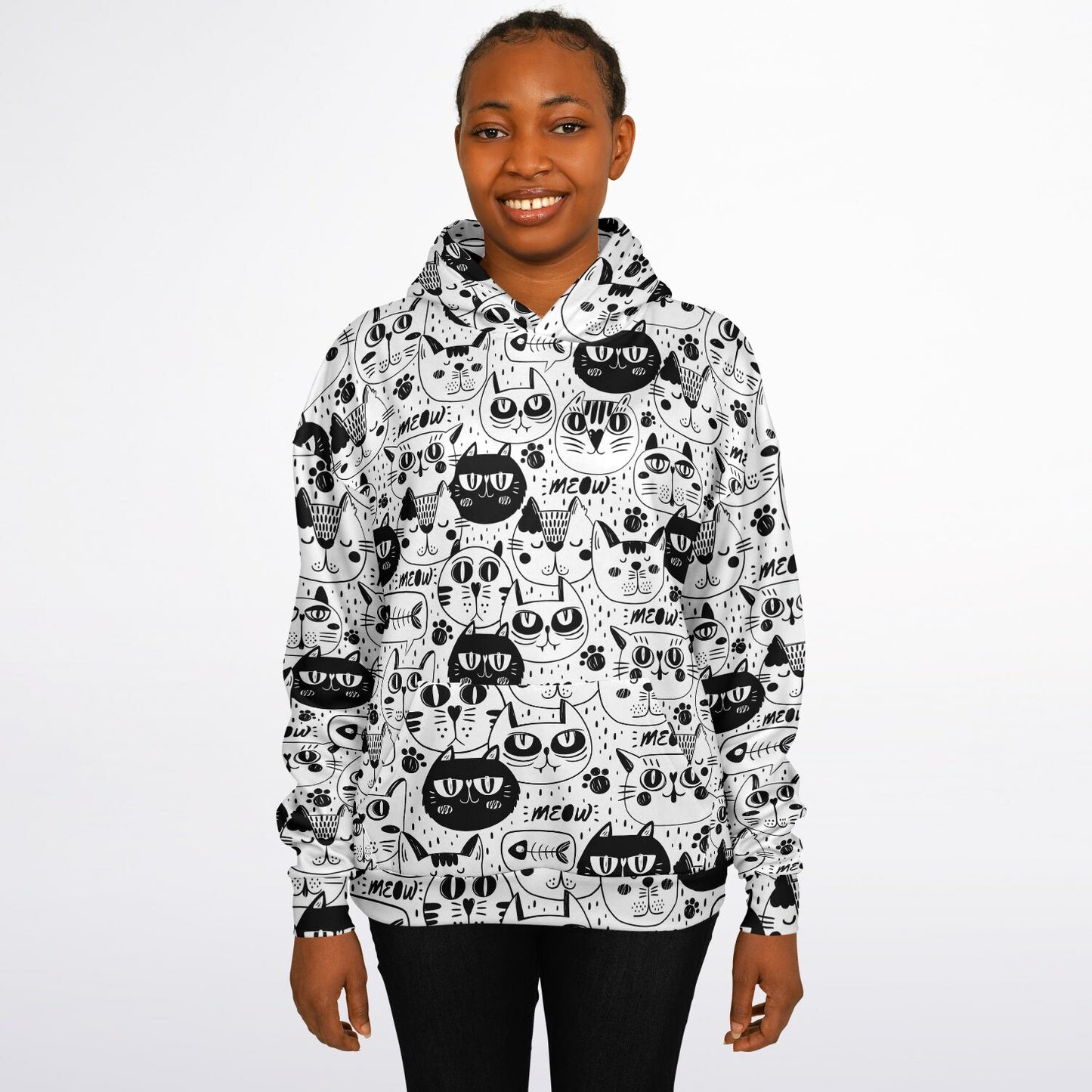 Women's Oversized Graphic Hoodie – Meow Squad