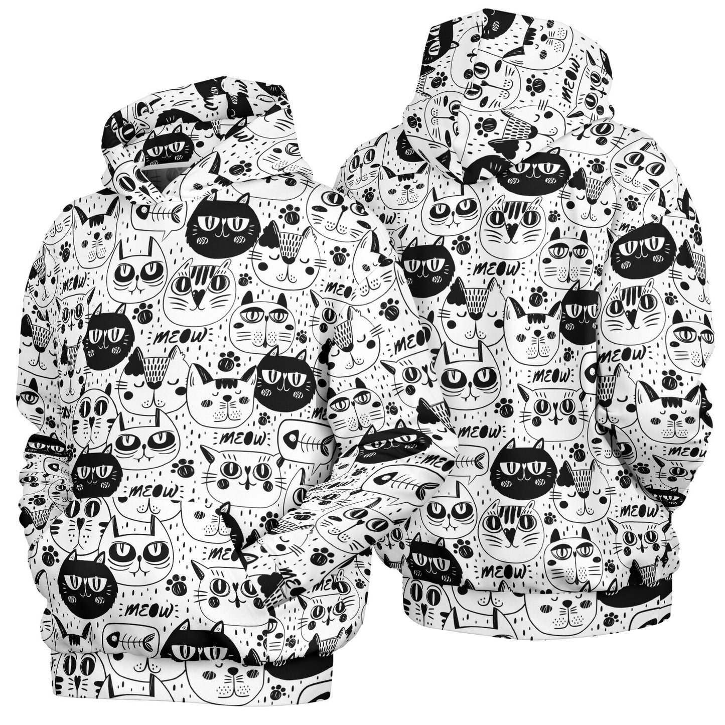 Women's Oversized Graphic Hoodie – Meow Squad