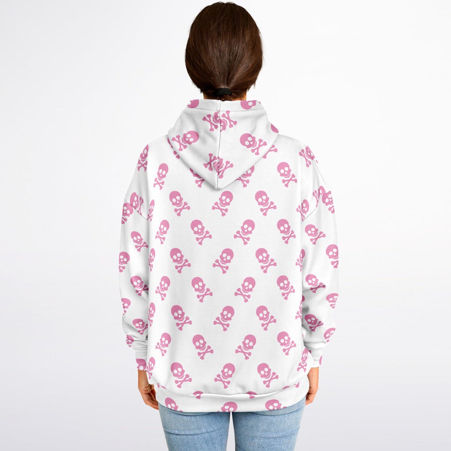Women's Oversized Graphic Hoodie – Skull Crush