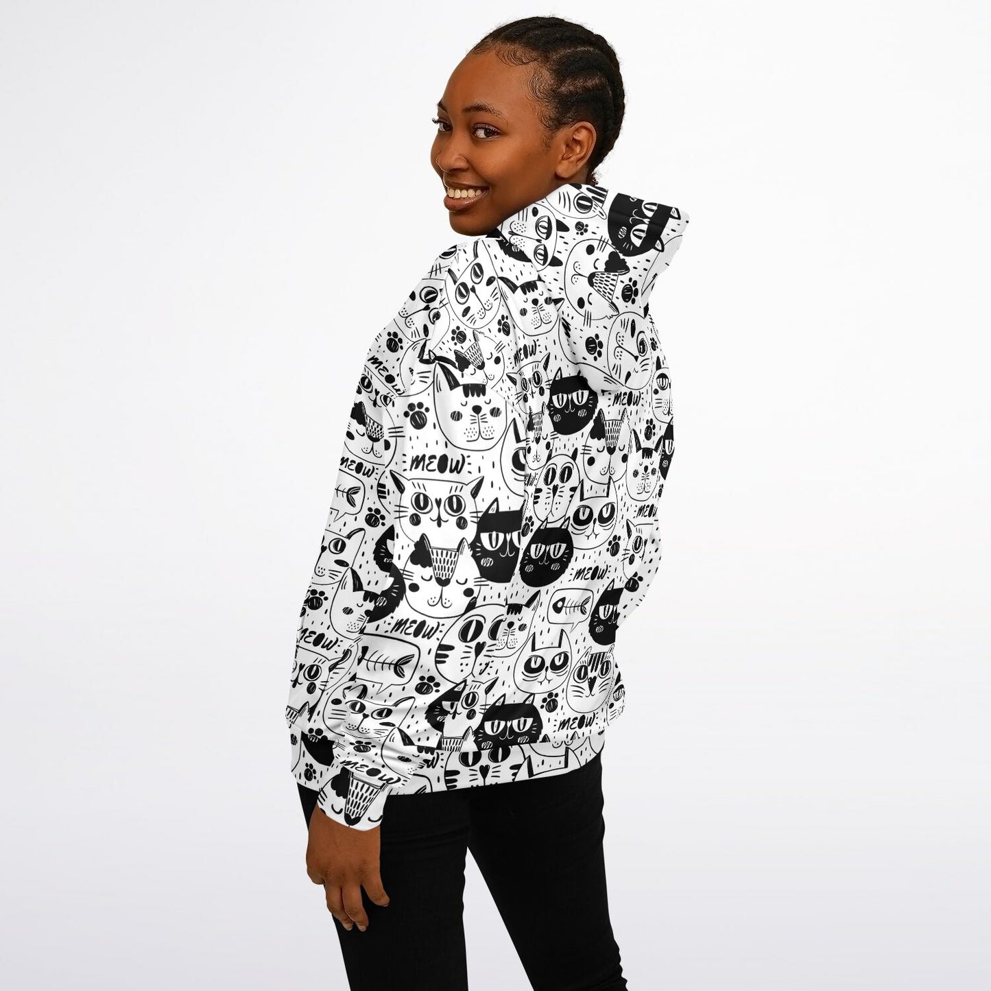 Women's Oversized Graphic Hoodie – Meow Squad
