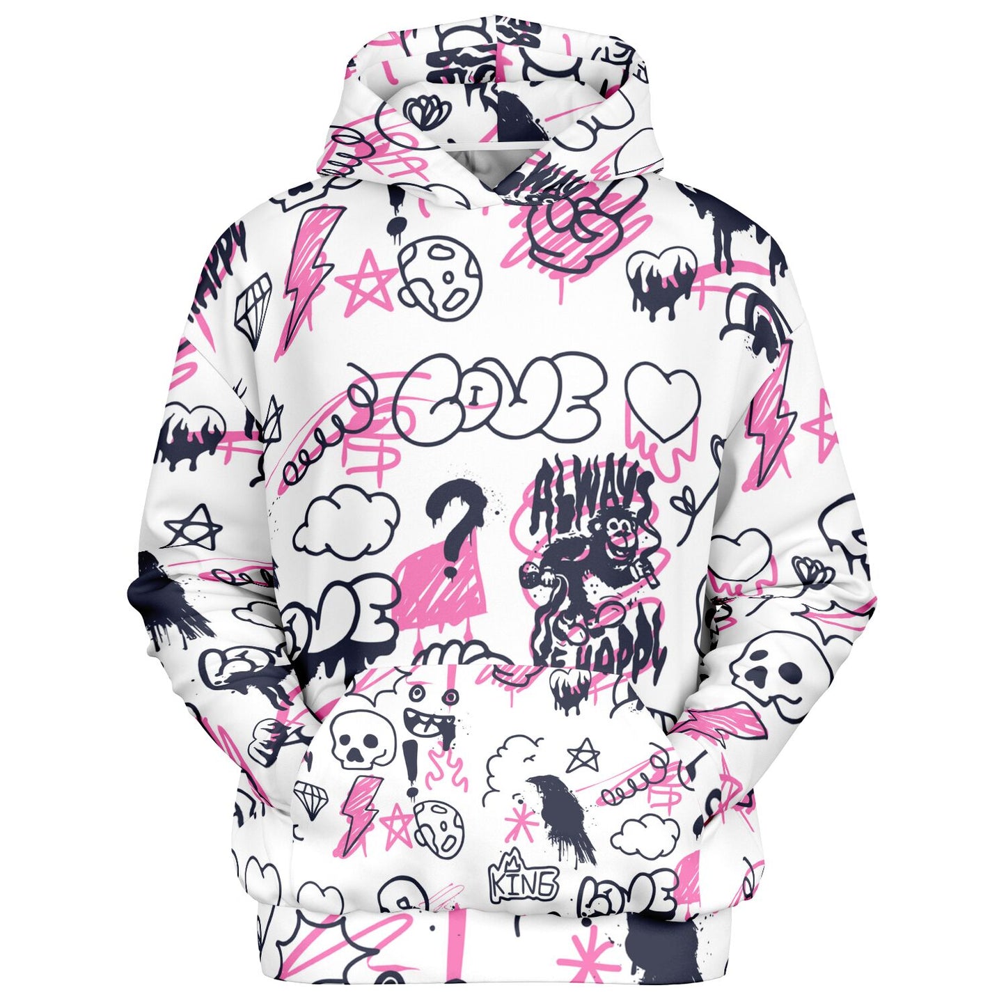 Women's Oversized Graphic Hoodie – Street Queen