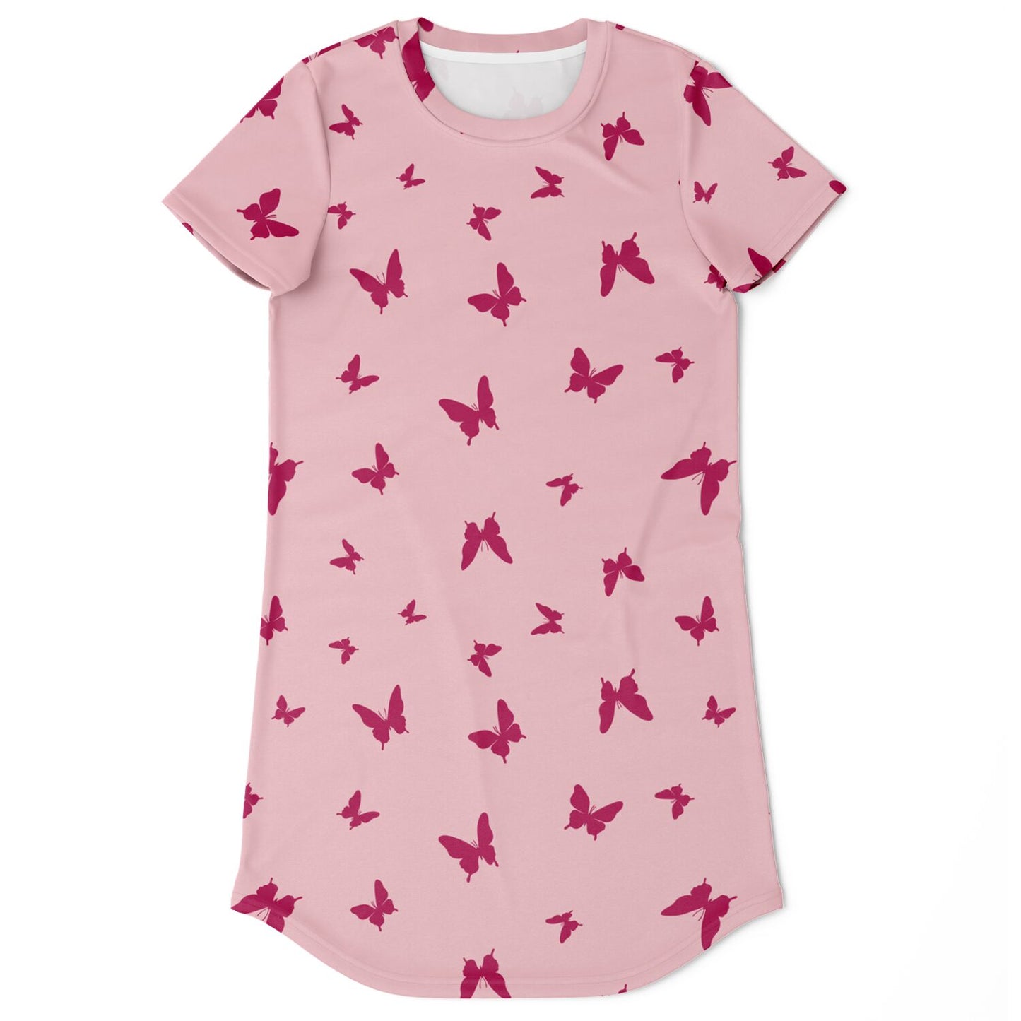 Women's T-Shirt Dress - Butterfly Blush