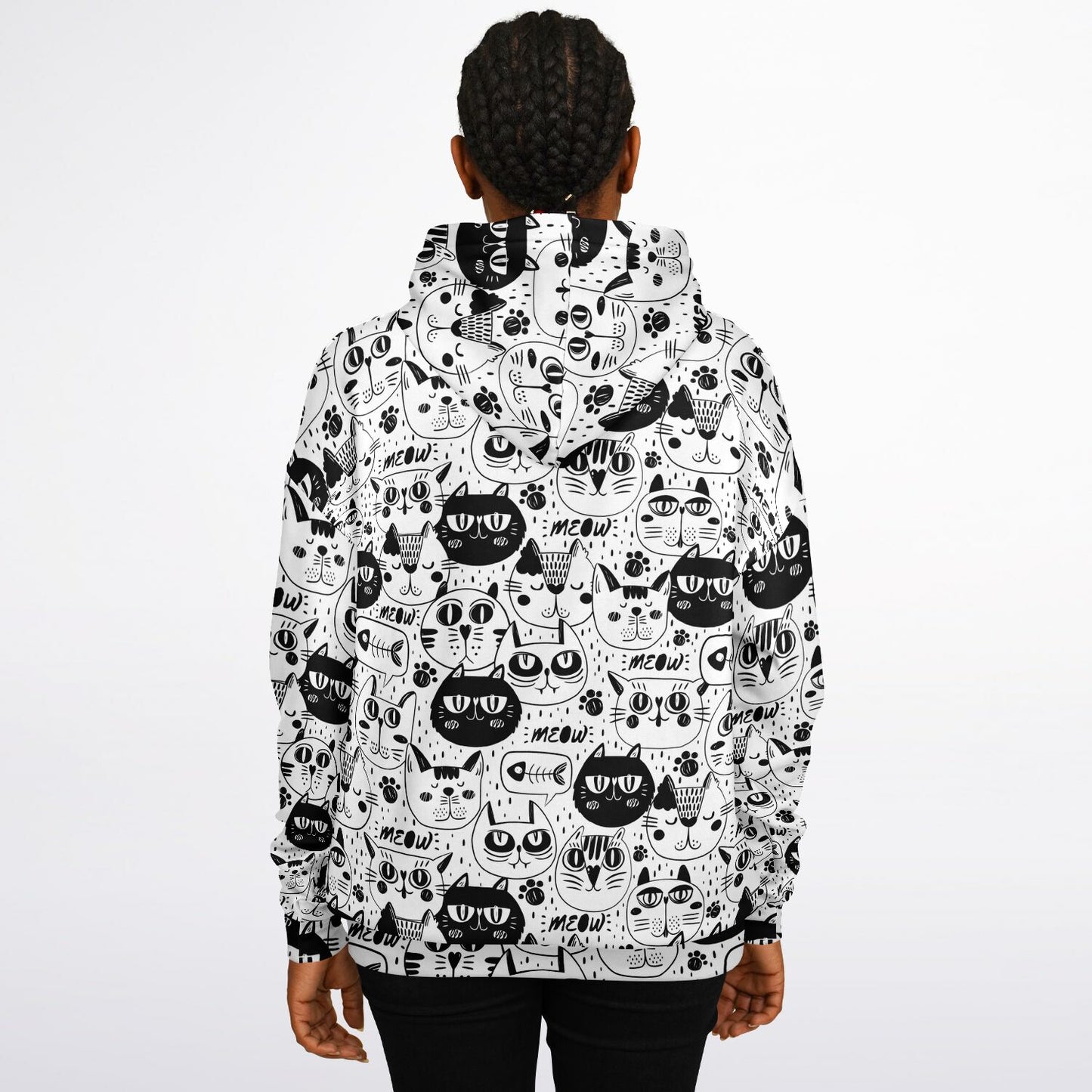 Women's Oversized Graphic Hoodie – Meow Squad