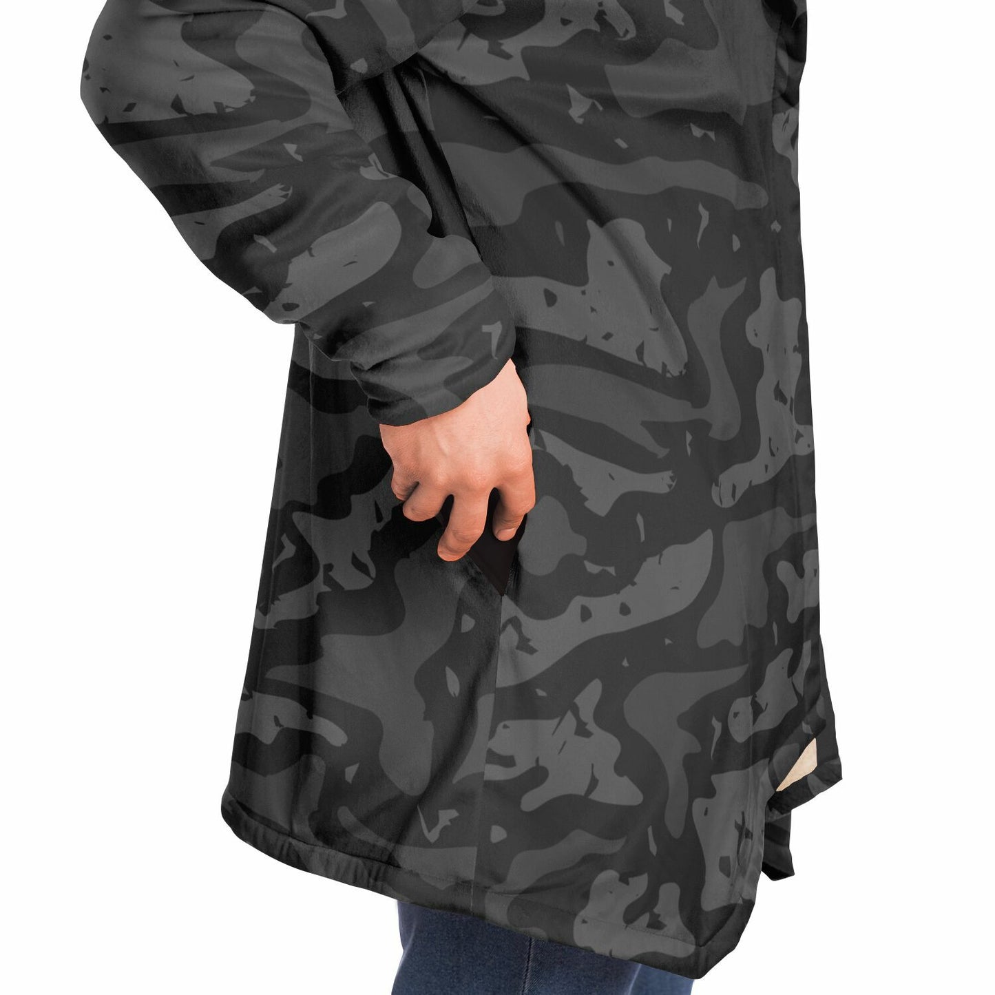 Microfleece Cloak - Black Camo