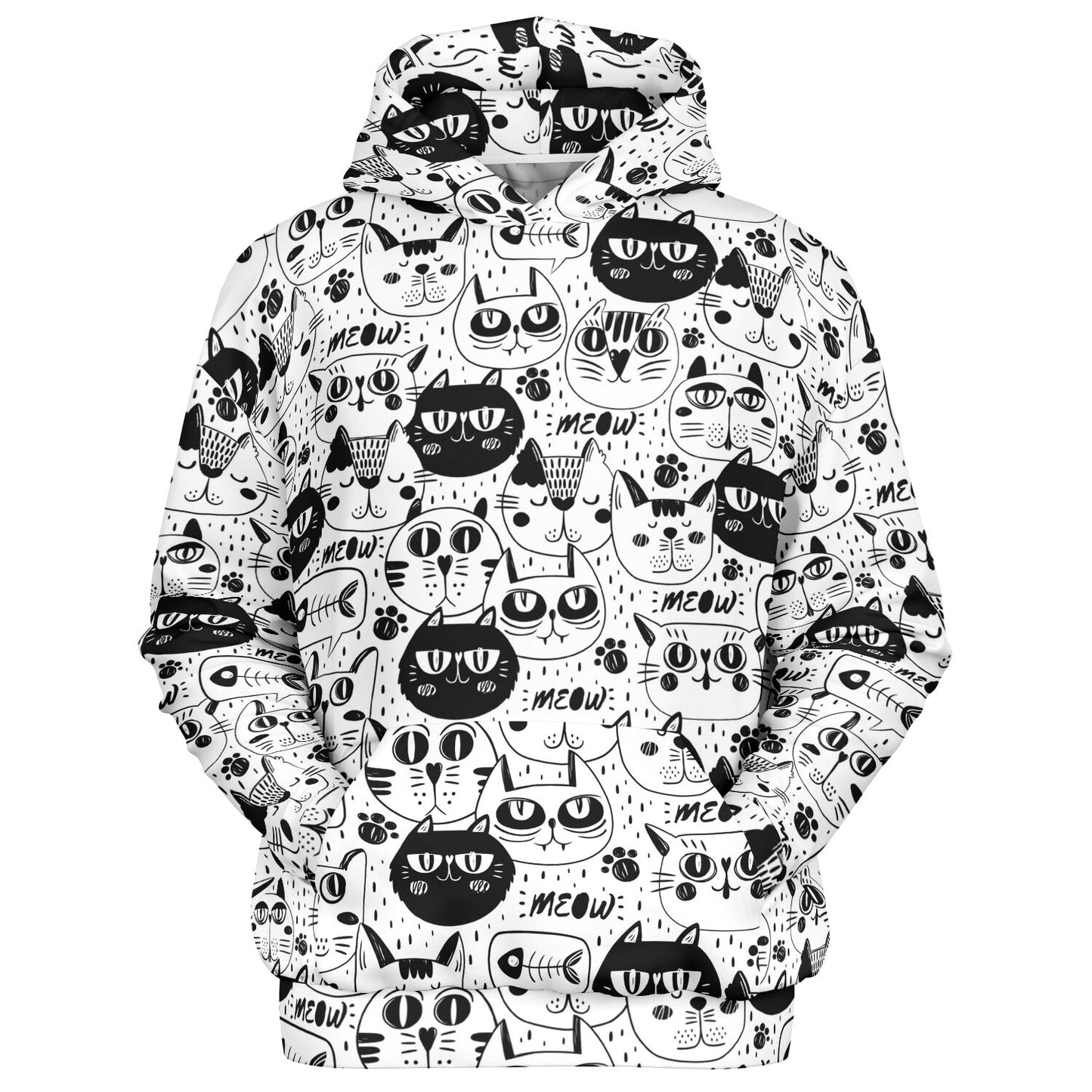 Women's Oversized Graphic Hoodie – Meow Squad