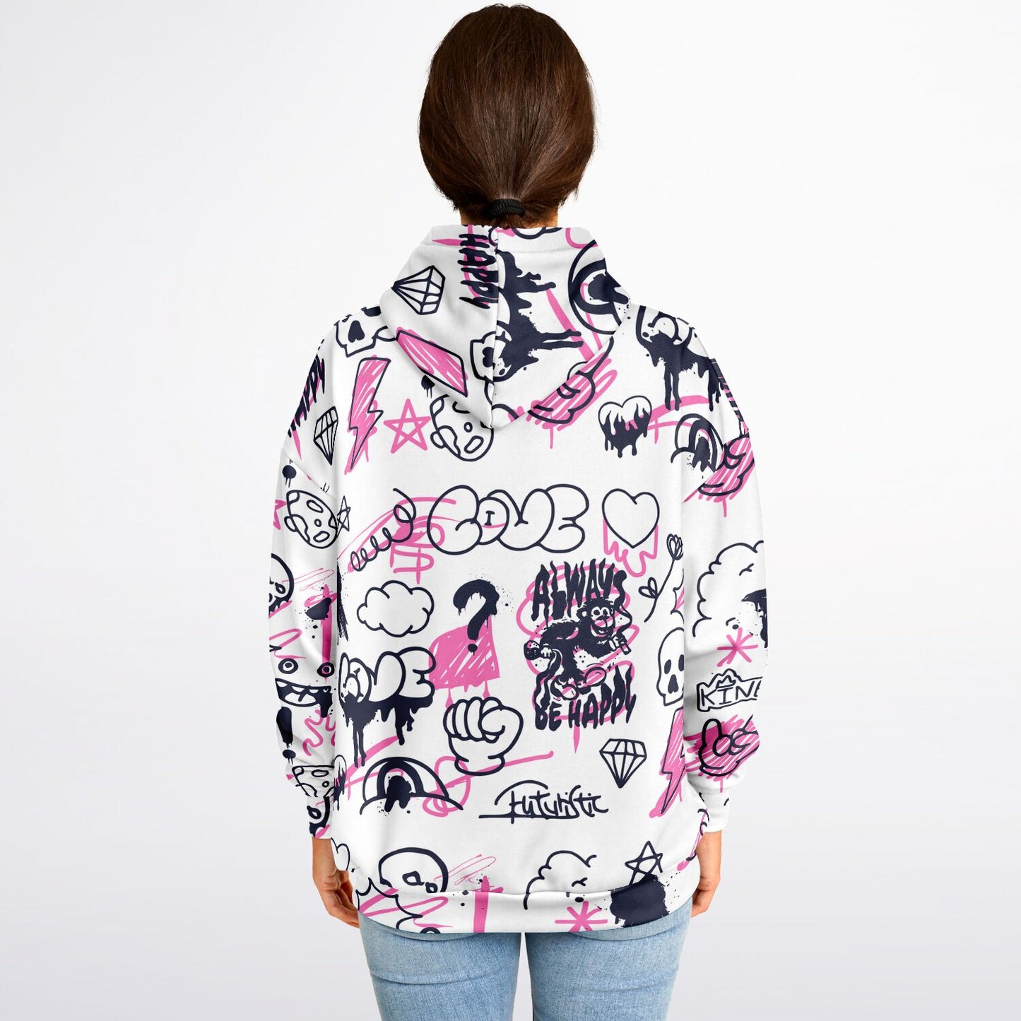 Women's Oversized Graphic Hoodie – Street Queen