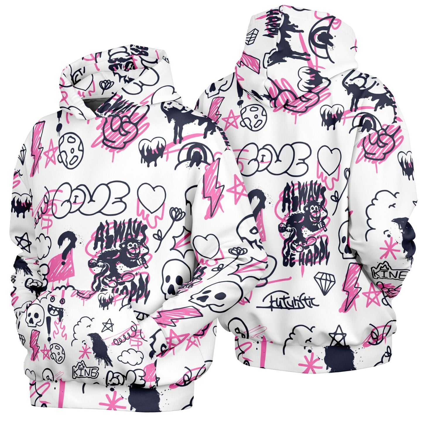 Women's Oversized Graphic Hoodie – Street Queen