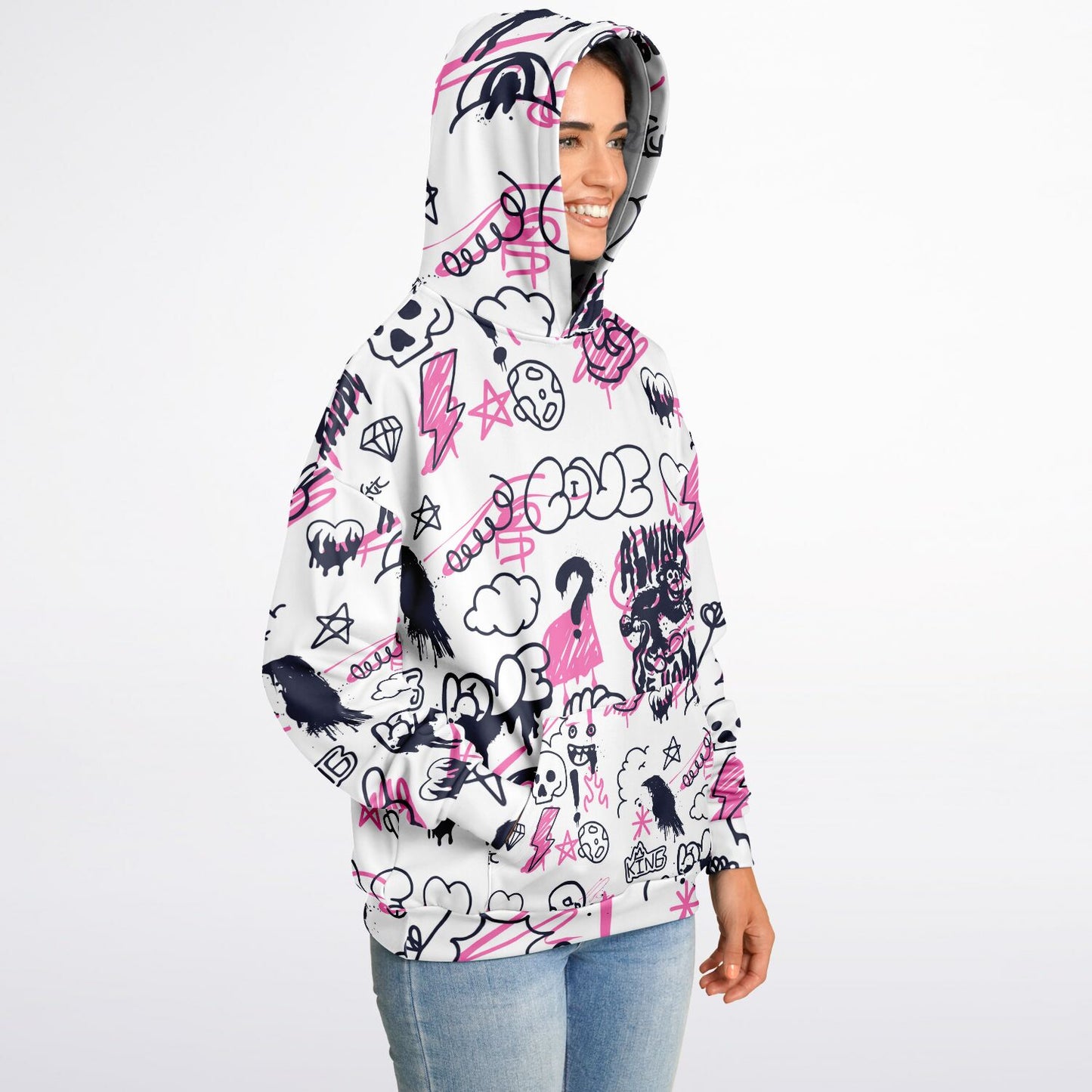 Women's Oversized Graphic Hoodie – Street Queen
