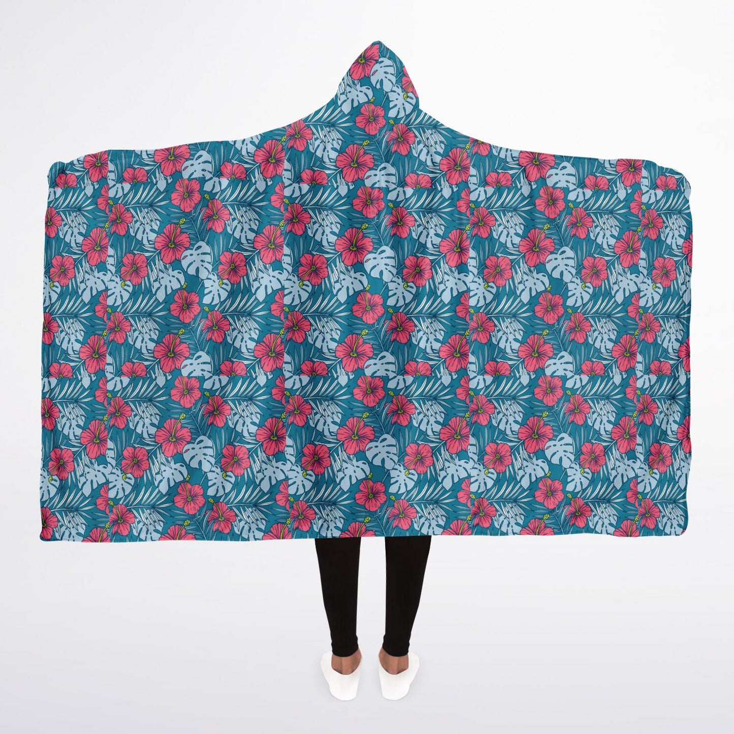 Sherpa-Lined Hooded Blanket - Flora Muse