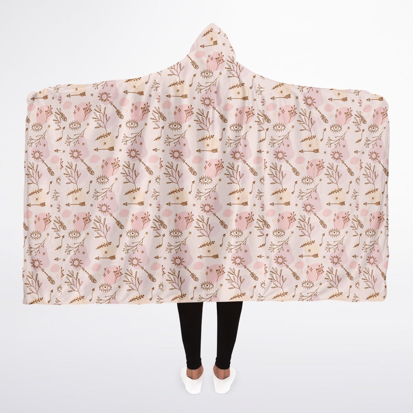 Sherpa-Lined Hooded Blanket - Free Spirit Etch