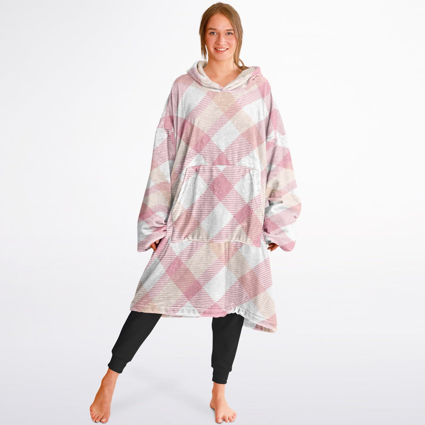 Essential Snug Hoodie - Pink Tartan