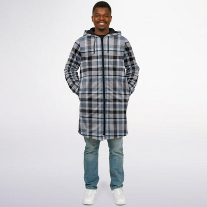 Zipper Cloak - Grey Plaid