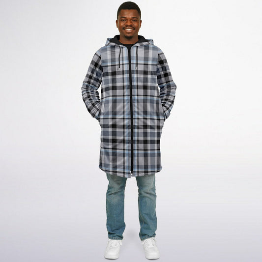 Zipper Cloak - Grey Plaid