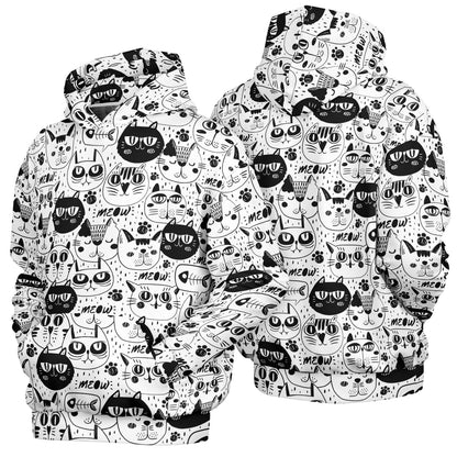 Women's Oversized Graphic Hoodie – Meow Squad