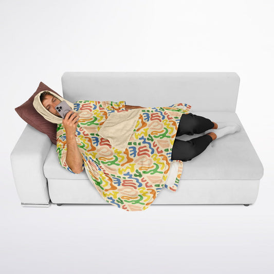 Flannel Blanke/Poncho – Vivid Harmony