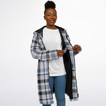 Zipper Cloak - Grey Tartan