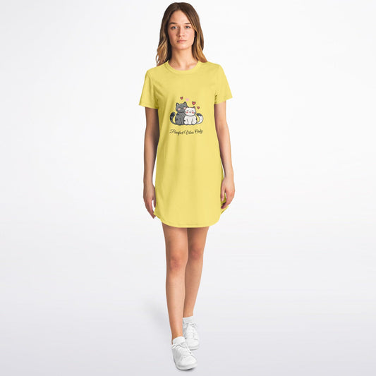 Women's T-Shirt Dress - Purrfect Vibes Only