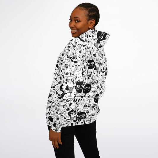 Women's Oversized Graphic Hoodie – Meow Squad