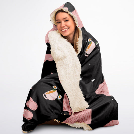 Sherpa-Lined Hooded Blanket - Cosy Nights