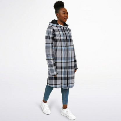 Zipper Cloak - Grey Tartan