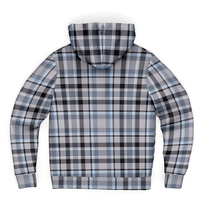 Microfleece Zip-Up Hoodie - Grey Plaid