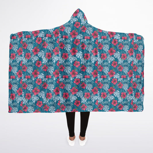 Sherpa-Lined Hooded Blanket - Flora Muse