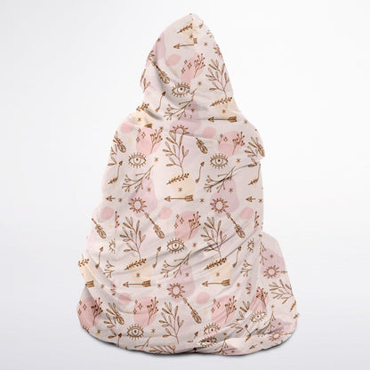 Sherpa-Lined Hooded Blanket - Free Spirit Etch