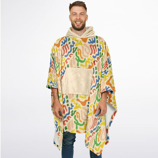 Flannel Blanke/Poncho – Vivid Harmony