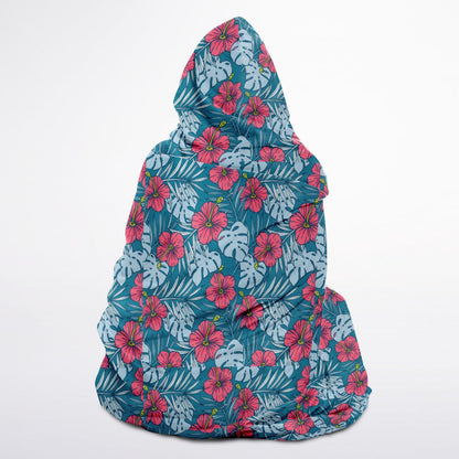 Sherpa-Lined Hooded Blanket - Flora Muse
